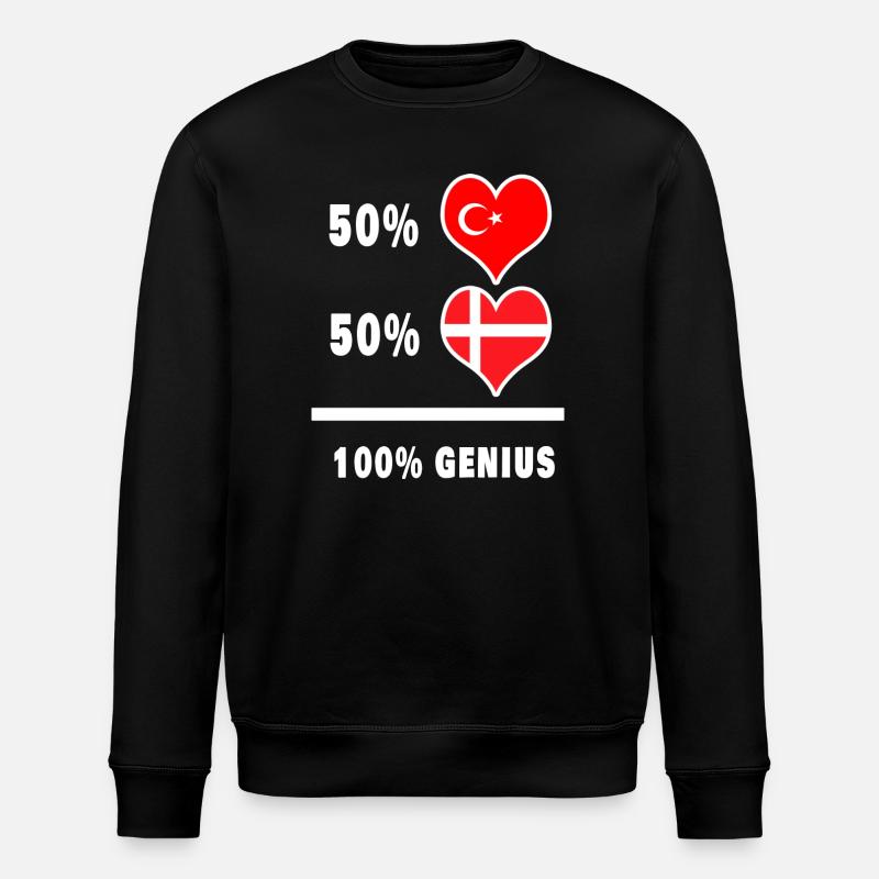 Denmark and Turkey awesome / gift - Stanley/Stella ROLLER Unisex Organic Sweatshirt - black