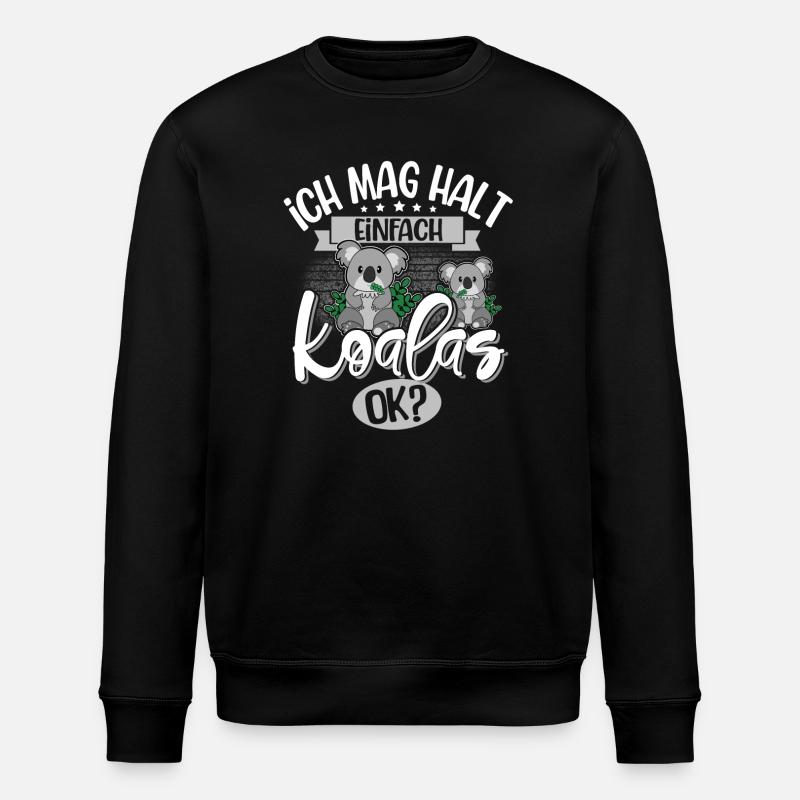 Koala - Stanley/Stella Unisex Bio-Sweatshirt ROLLER - Schwarz