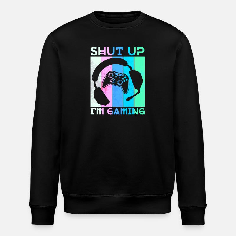 Gamer Headset Controller Statement Zocker - Stanley/Stella ROLLER Unisex Organic Sweatshirt - black