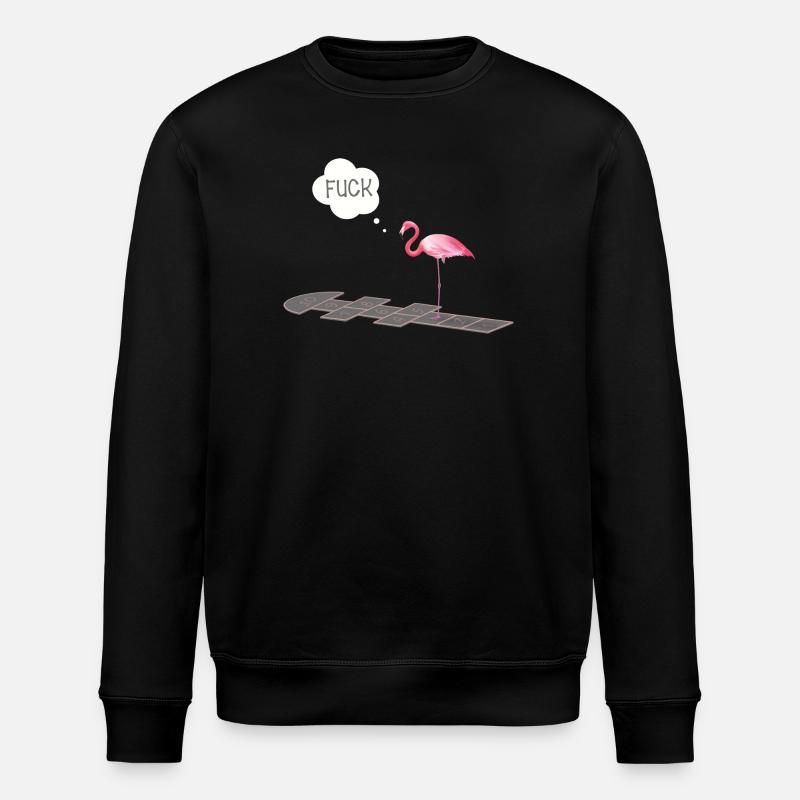 Flamingo with a problem - Stanley/Stella ROLLER Unisex Organic Sweatshirt - black