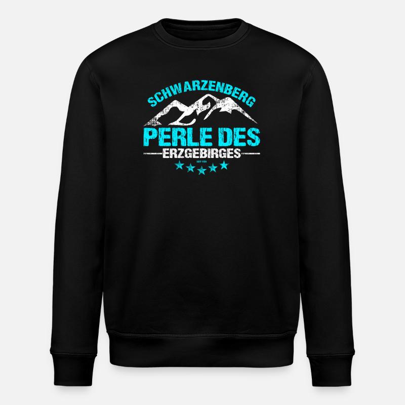 Perle des Erzgebirges - Stanley/Stella Unisex Bio-Sweatshirt ROLLER - Schwarz