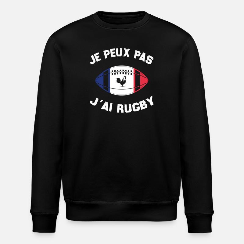 Je Peux Pas J'ai Rugby - Sweat bio ROLLER Stanley/Stella Unisexe - noir