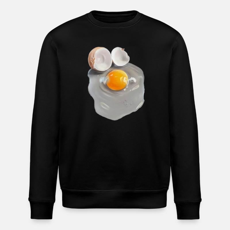 Eierbild im Grau-Abstrakt - Stanley/Stella Unisex Bio-Sweatshirt ROLLER - Schwarz