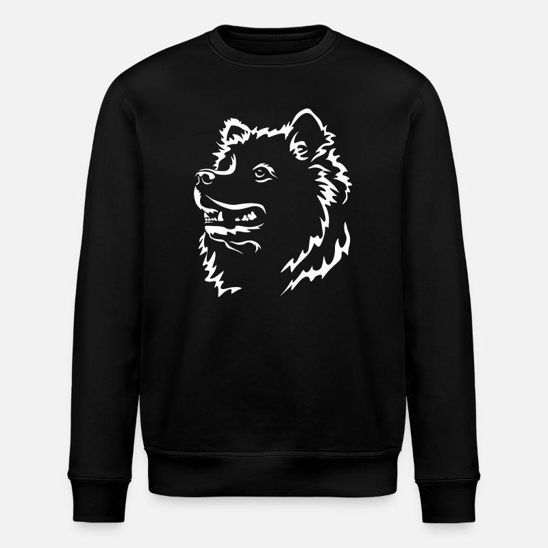 Samoyed Head "Black Edition" - Stanley/Stella ROLLER Unisex Organic Sweatshirt - black