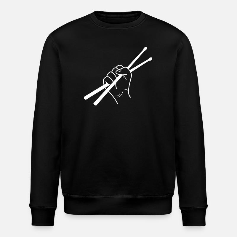 Drumsticks Drummer DrumsHeavy metal - Stanley/Stella ROLLER Unisex Organic Sweatshirt - black