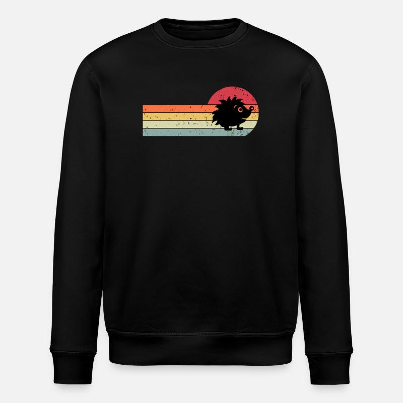hedgehog - Stanley/Stella ROLLER Unisex Organic Sweatshirt - black