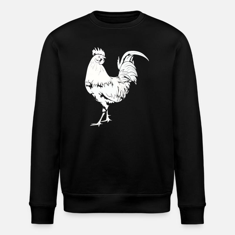Hahn Huhn Gockel - Stanley/Stella Unisex Bio-Sweatshirt ROLLER - Schwarz