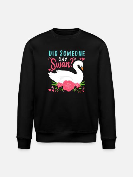 Swans Waterbirds Swan - Stanley/Stella ROLLER Unisex Organic Sweatshirt - black