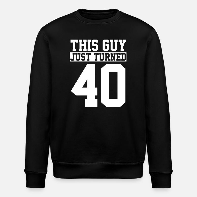 40e anniversaire Quarante ans - Sweat bio ROLLER Stanley/Stella Unisexe - noir