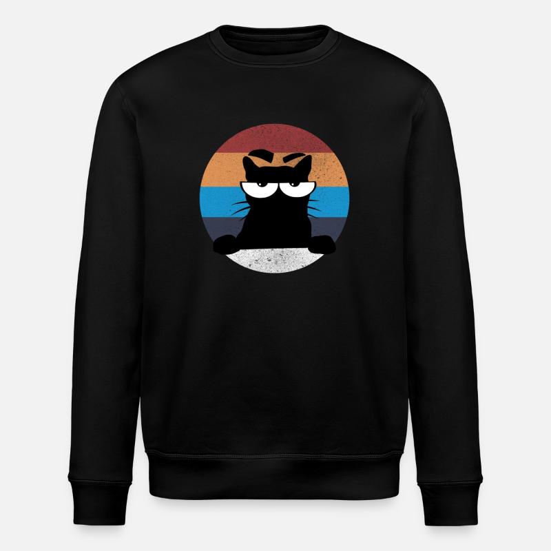 Grumpy Katze - Stanley/Stella Unisex Bio-Sweatshirt ROLLER - Schwarz