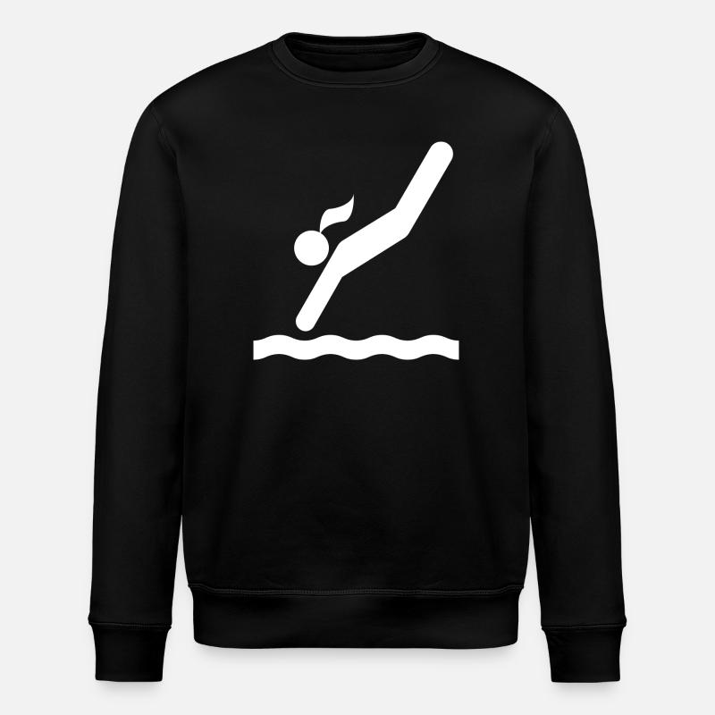 Tower jumping - Stanley/Stella ROLLER Unisex Organic Sweatshirt - black