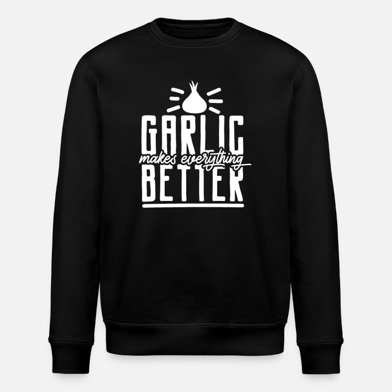 Garlic - Stanley/Stella ROLLER Unisex Organic Sweatshirt - black