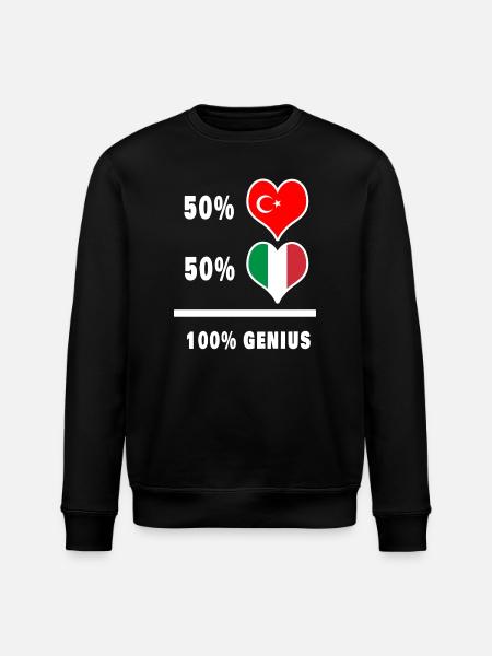 Italy and Turkey awesome / gift - Stanley/Stella ROLLER Unisex Organic Sweatshirt - black