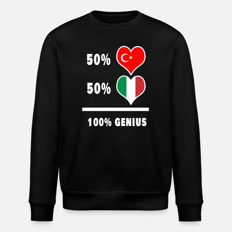 Italy and Turkey awesome / gift - Stanley/Stella ROLLER Unisex Organic Sweatshirt - black