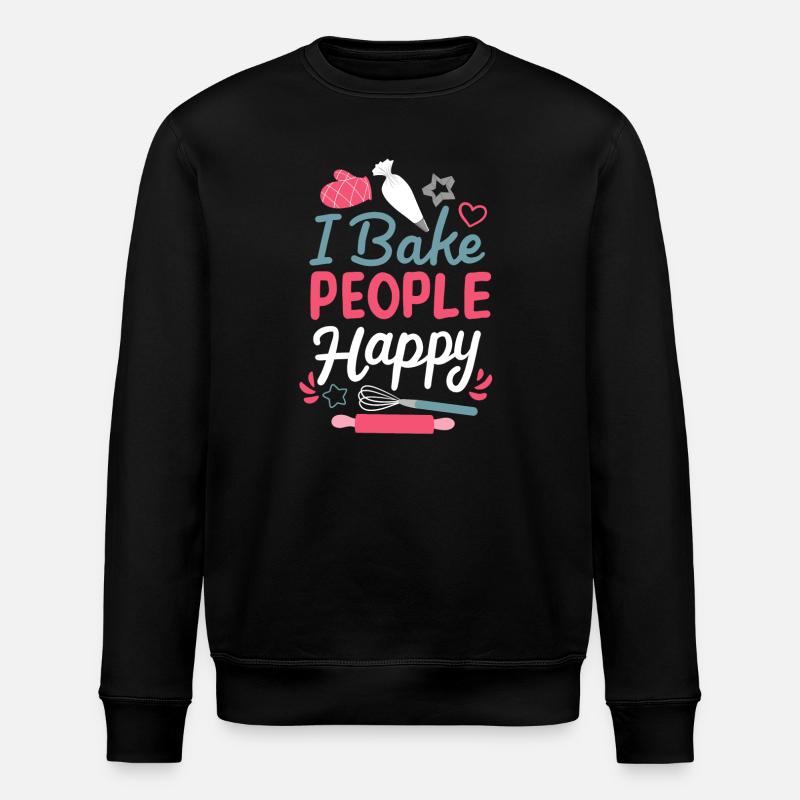 Backen Bäckerei Hobbybäcker - Stanley/Stella Unisex Bio-Sweatshirt ROLLER - Schwarz