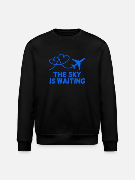 Flugzeug Pilot Spruch Geschenk - Stanley/Stella Unisex Bio-Sweatshirt ROLLER - Schwarz