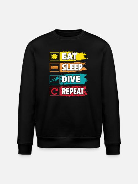 Diver Diving - Stanley/Stella ROLLER Unisex Organic Sweatshirt - black