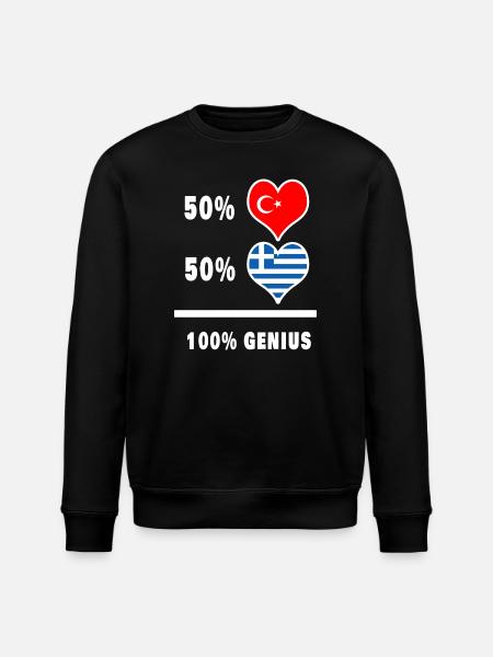 Greece and Turkey awesome / Gift - Stanley/Stella ROLLER Unisex Organic Sweatshirt - black