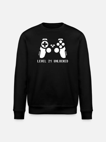 21st Birthday Gamer Zocker - Stanley/Stella ROLLER Unisex Organic Sweatshirt - black