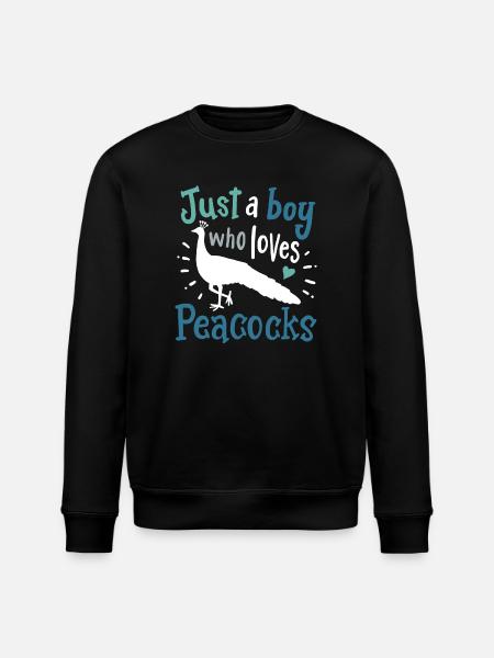 Peacocks birds peacock peacock lovers - Stanley/Stella ROLLER Unisex Organic Sweatshirt - black
