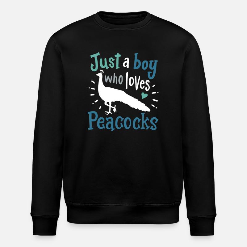 Peacocks birds peacock peacock lovers - Stanley/Stella ROLLER Unisex Organic Sweatshirt - black