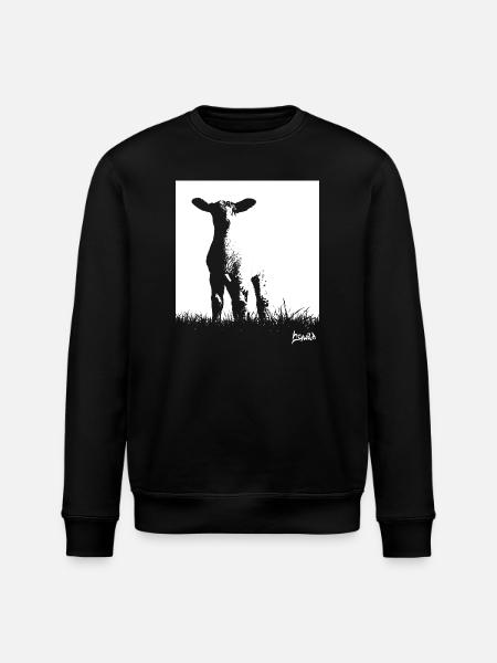 Ostfriesland-Kollektion: Deich-Lämmchen - Stanley/Stella Unisex Bio-Sweatshirt ROLLER - Schwarz