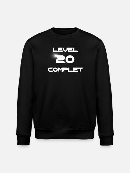 Level 20 complete - Stanley/Stella ROLLER Unisex Organic Sweatshirt - black
