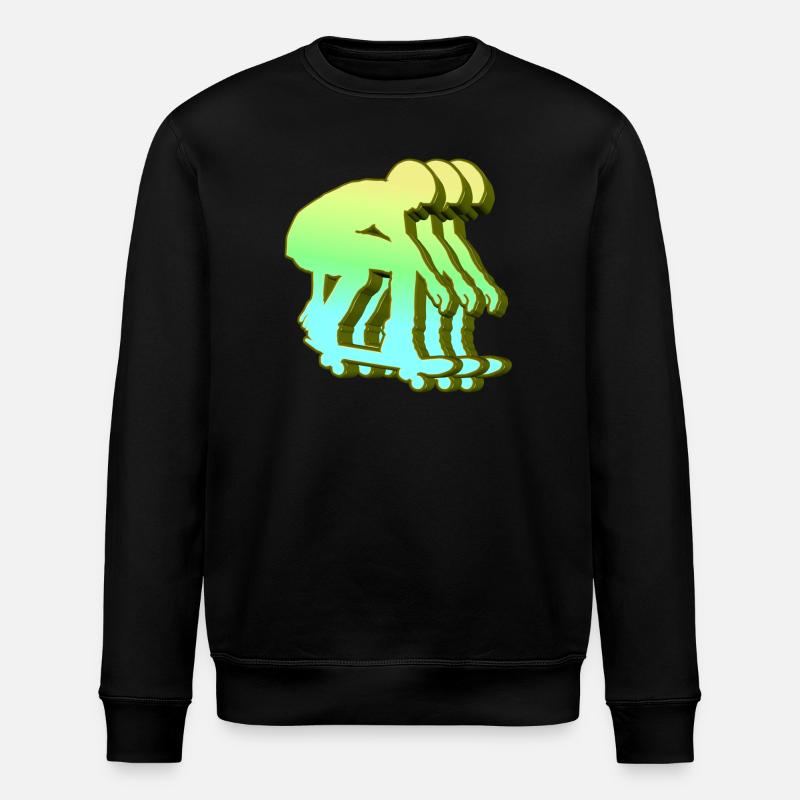 Skateboarder 3D - Sweat bio ROLLER Stanley/Stella Unisexe - noir