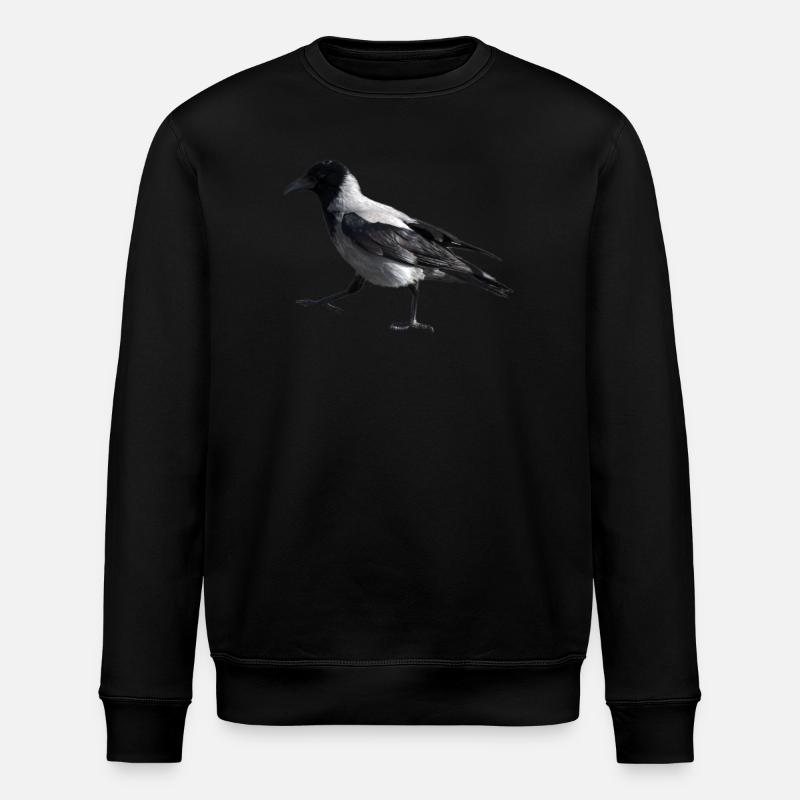 Ein kleiner Schritt durch eine Krähe - Stanley/Stella Unisex Bio-Sweatshirt ROLLER - Schwarz