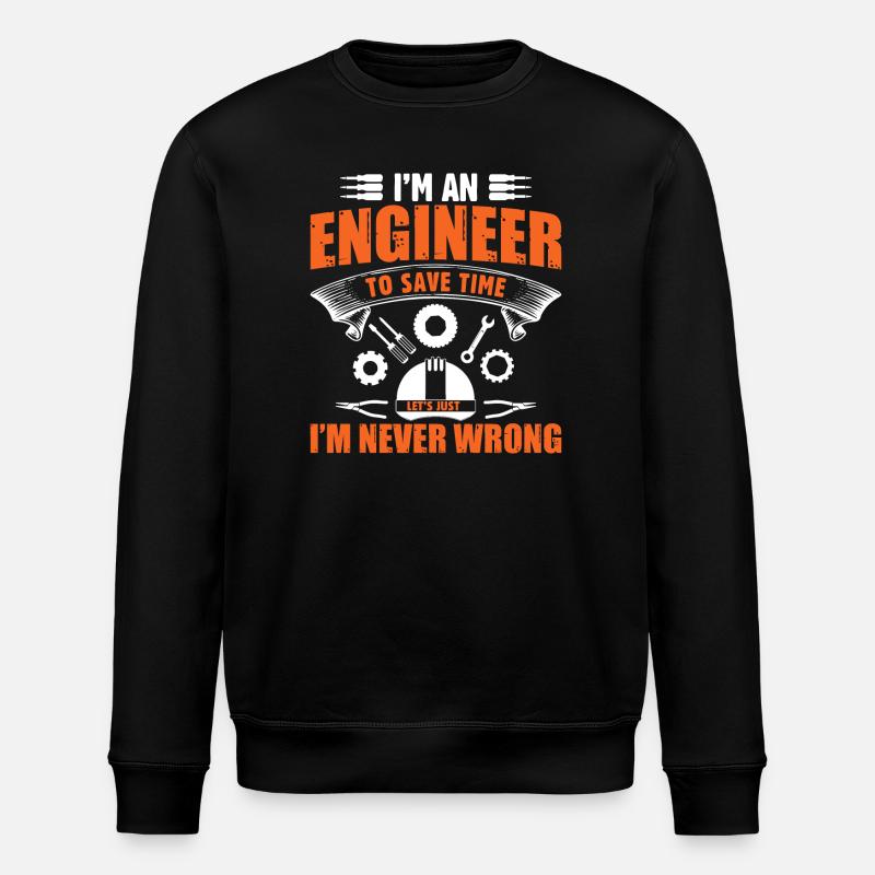 engineer - Stanley/Stella ROLLER Unisex Organic Sweatshirt - black
