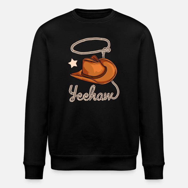 Cowboy Yeehaw Western - Stanley/Stella Unisex Bio-Sweatshirt ROLLER - Schwarz