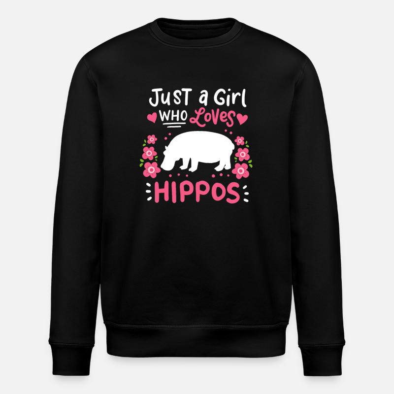 Hippo Hippo Hippo Hippo Amoureux - Sweat bio ROLLER Stanley/Stella Unisexe - noir