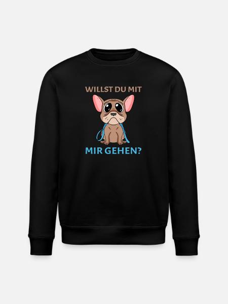 Willst du mit mir(Gassi) gehen? - Stanley/Stella Unisex Bio-Sweatshirt ROLLER - Schwarz