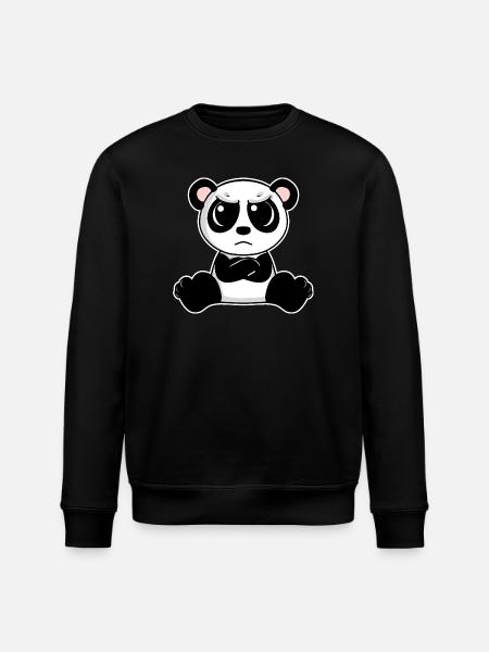 Le panda mignon est agacé - Sweat bio ROLLER Stanley/Stella Unisexe - noir