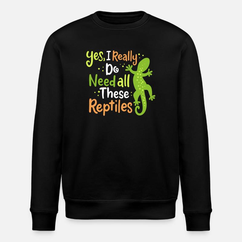 Reptil Eidechse Herpetologe - Stanley/Stella Unisex Bio-Sweatshirt ROLLER - Schwarz