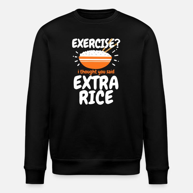 Reis Extra Reis philippinisches Essen - Stanley/Stella Unisex Bio-Sweatshirt ROLLER - Schwarz