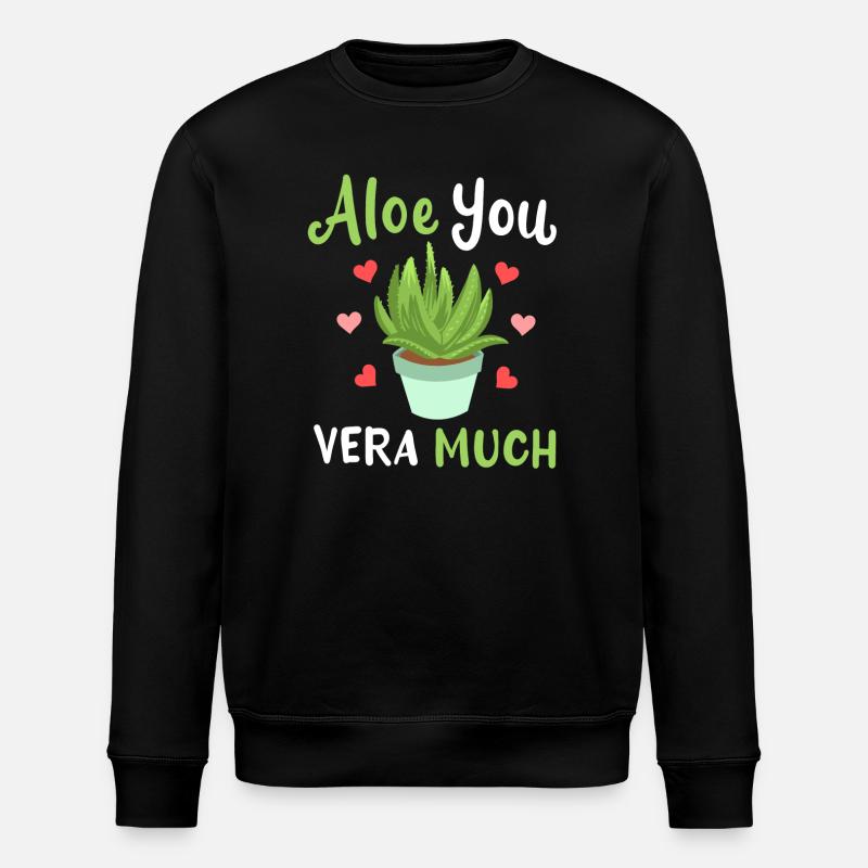 Aloe Vera Sukkulente - Stanley/Stella Unisex Bio-Sweatshirt ROLLER - Schwarz