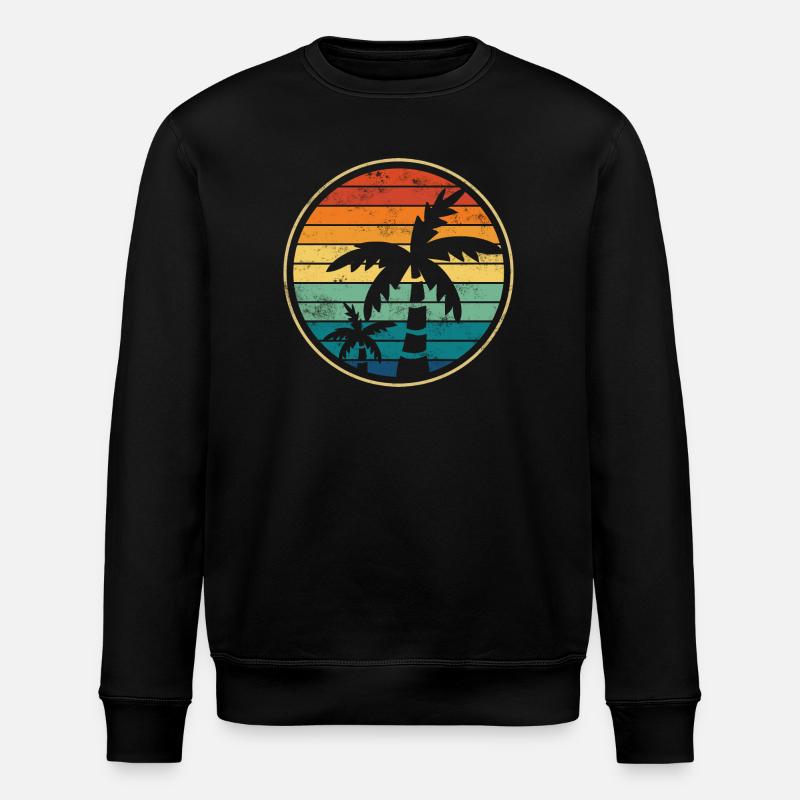 Palmiers Plage - Sweat bio ROLLER Stanley/Stella Unisexe - noir