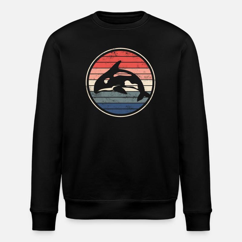 Orca Wal - Sweat bio ROLLER Stanley/Stella Unisexe - noir