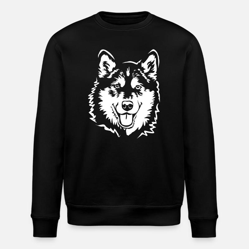 Alaskan Malamute head "Black Edition" - Stanley/Stella ROLLER Unisex Organic Sweatshirt - black