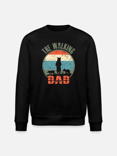 THE WALKING DAD - Stanley/Stella ROLLER Unisex Organic Sweatshirt - black
