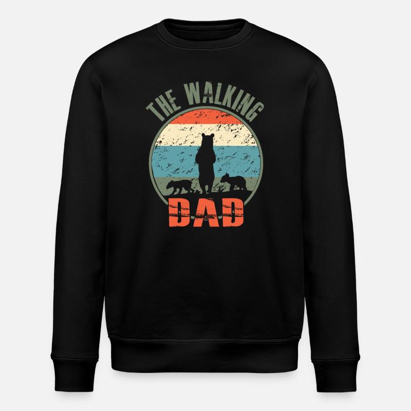 THE WALKING DAD - Stanley/Stella ROLLER Unisex Organic Sweatshirt - black