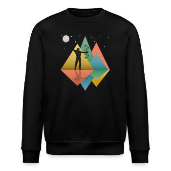 Bogenschießen Herren - Compound Bogen - Stanley/Stella Unisex Bio-Sweatshirt ROLLER - Schwarz - Vorne - Nik (191cm)