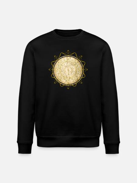 mandala buddhism spirituality - Stanley/Stella ROLLER Unisex Organic Sweatshirt - black