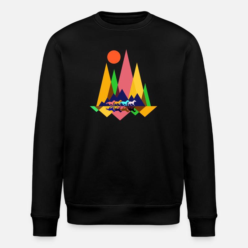 Animaux chevaux - Sweat bio ROLLER Stanley/Stella Unisexe - noir