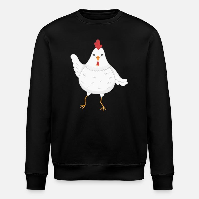 Chicken chickens - Stanley/Stella ROLLER Unisex Organic Sweatshirt - black
