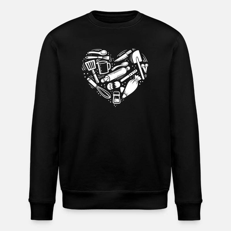 Backen Backutensilien - Stanley/Stella Unisex Bio-Sweatshirt ROLLER - Schwarz