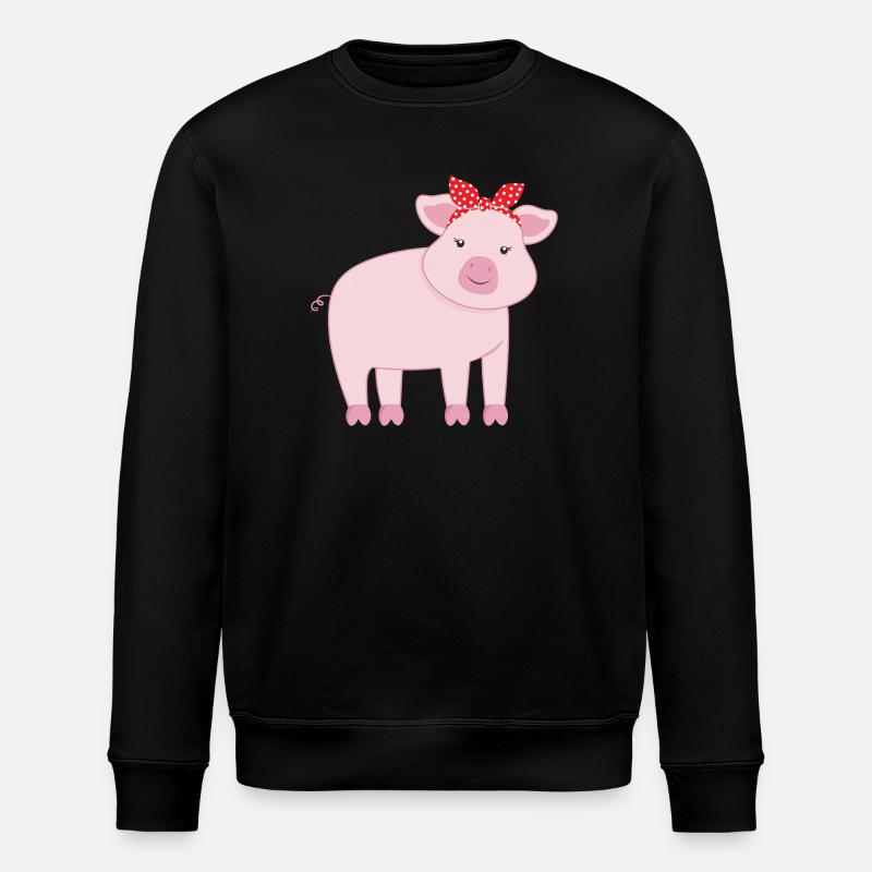 Pig pigs - Stanley/Stella ROLLER Unisex Organic Sweatshirt - black