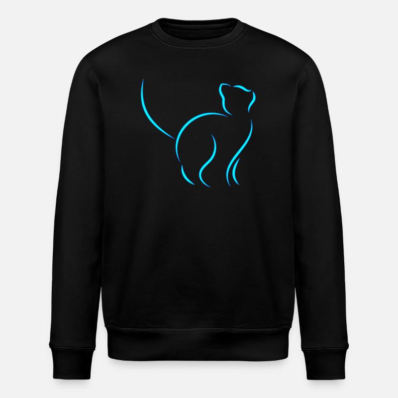 Katze - Stanley/Stella Unisex Bio-Sweatshirt ROLLER - Schwarz