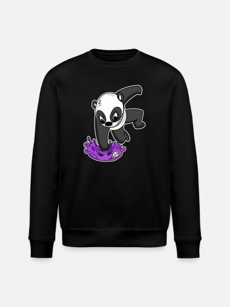 Panda Virus Combat - Sweat bio ROLLER Stanley/Stella Unisexe - noir